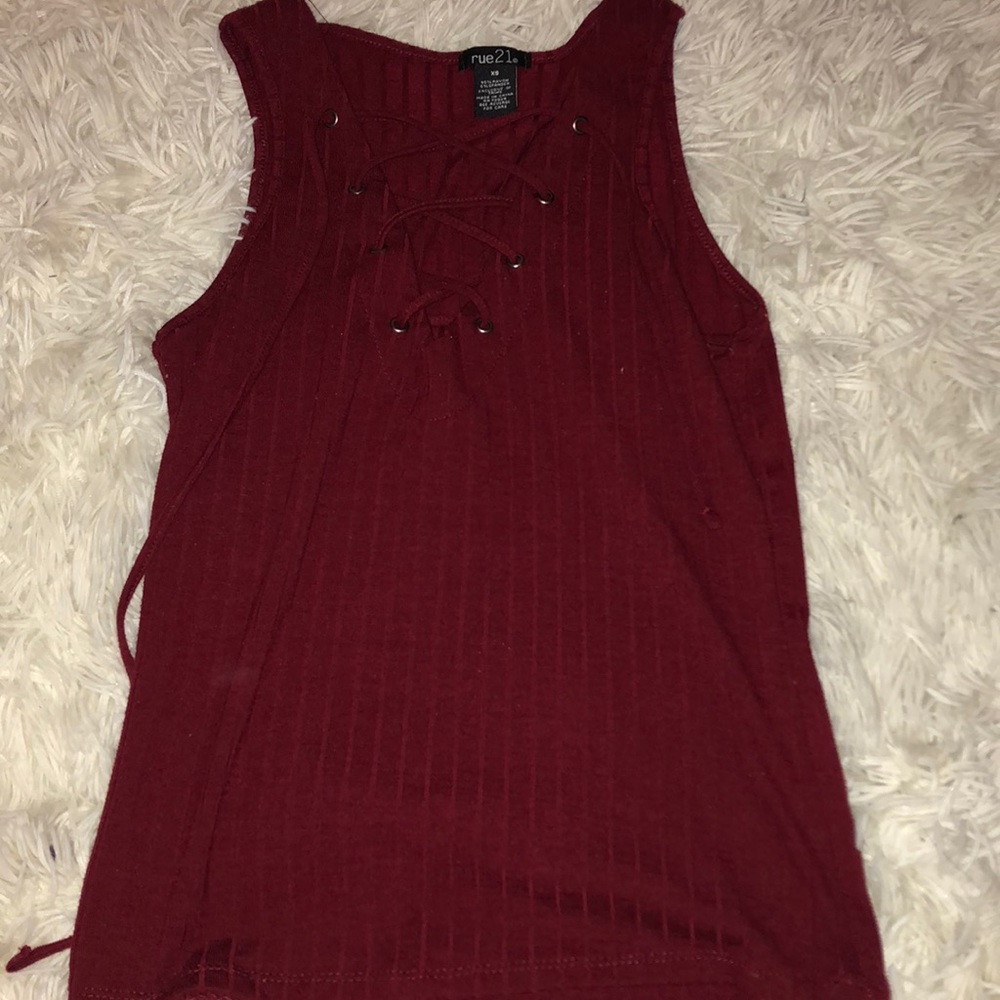 Lace up tank top